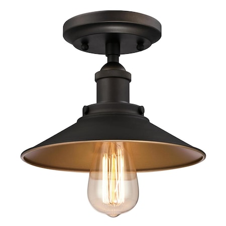 Westinghouse One-Light Indoor Semi-Flush Ceiling Fixture Louis ORB Metallic Brnz 6336000